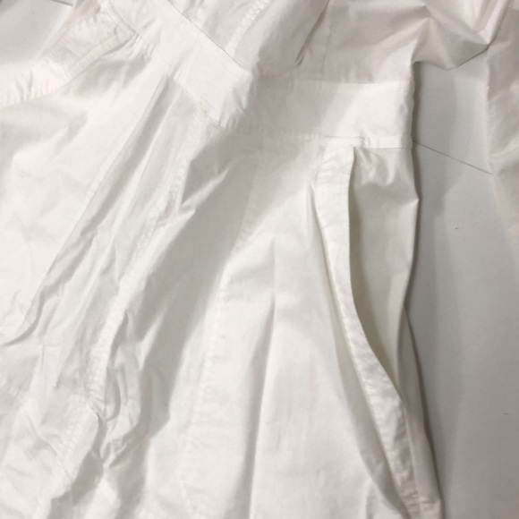 Lee Mathews 0 Dress White Cotton Long Sleeve Open Back Pockets Long Excellent - Picture 4 of 12